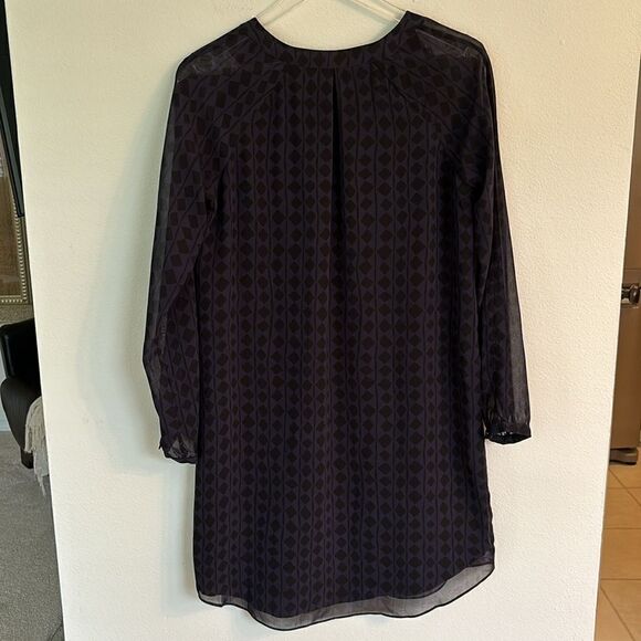 Cabi Harlequin Stripe Shift Tunic Dress Navy Black Size XS - Picture 9 of 10
